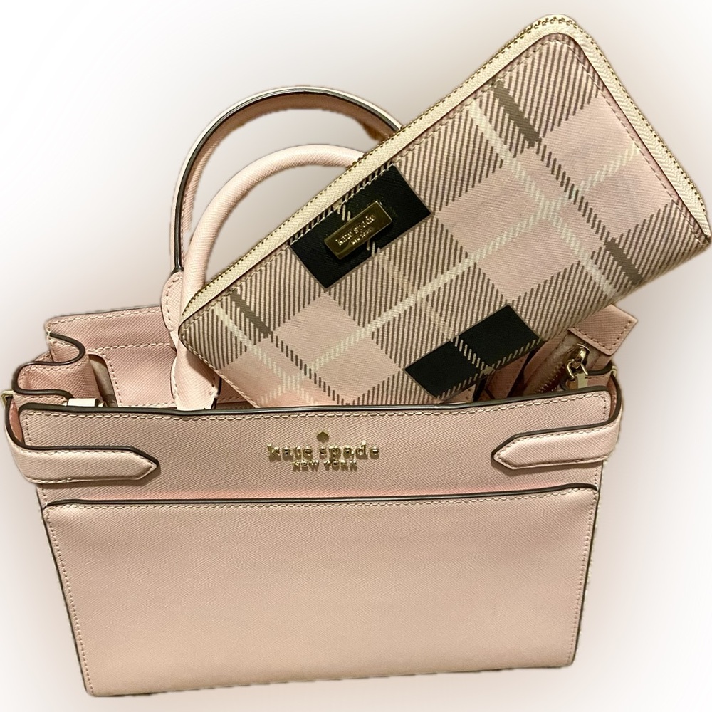 kate spade Pink Staci leather Handbag and Wallet